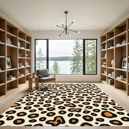 Bold Amber Black Spots Rug