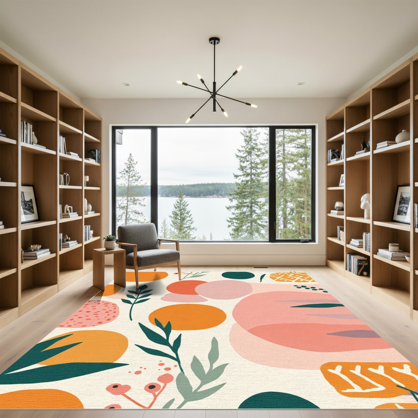 Minimalist Abstract Organic Shapes Rug