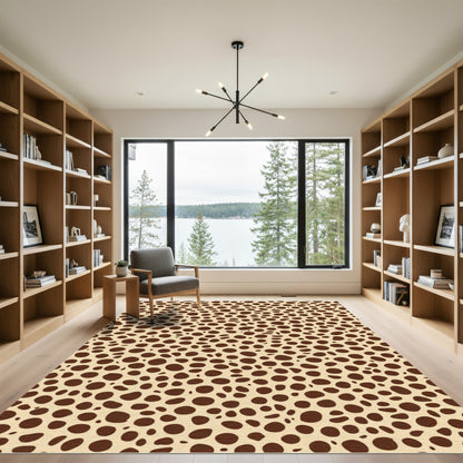 Brown Dot Spot Pattern Rug