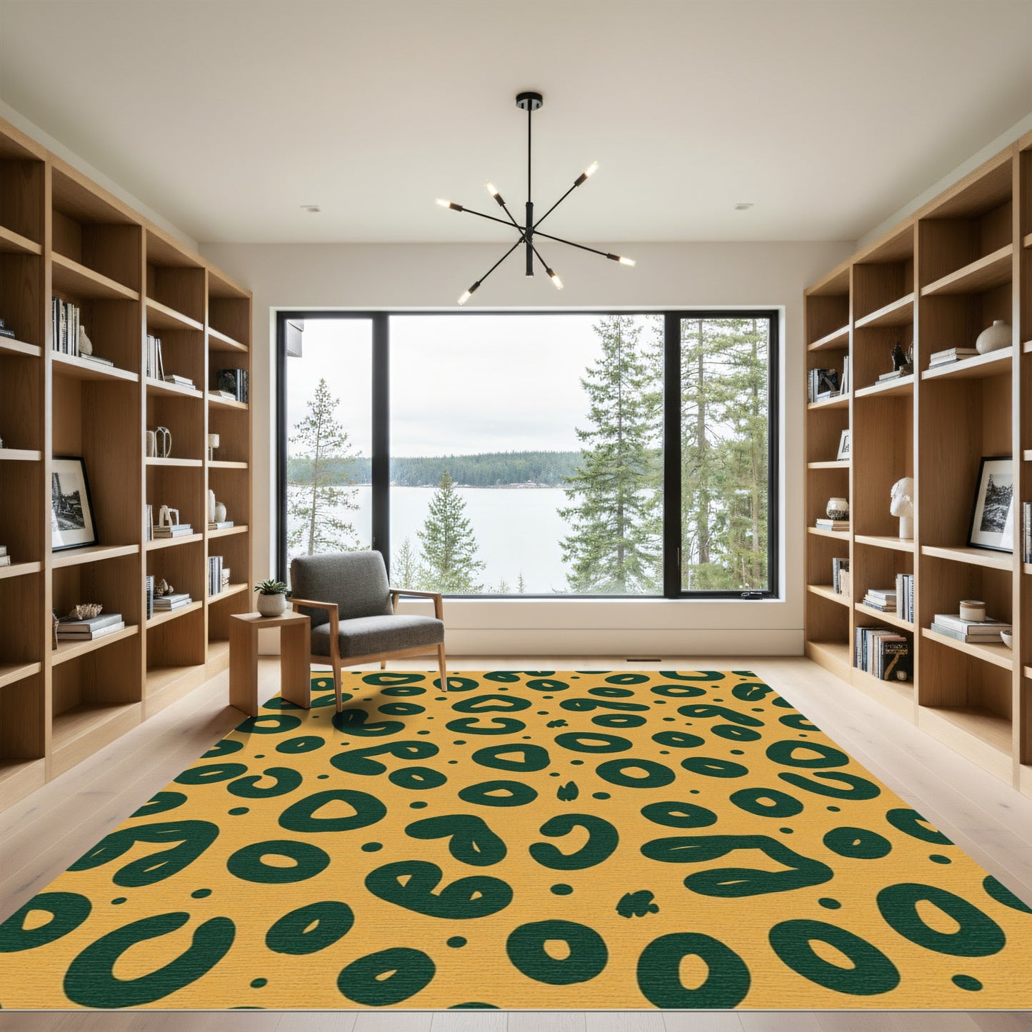 Golden Spotted Leopard Spots Rug