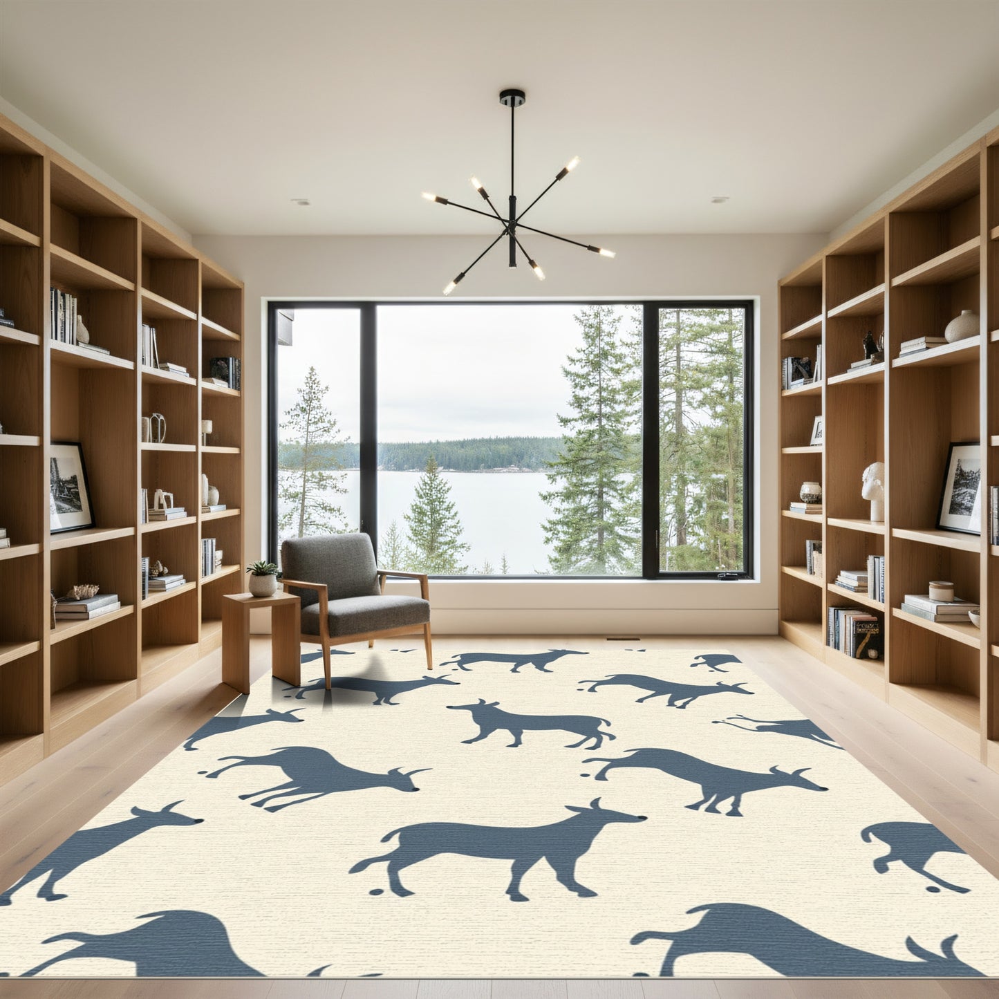 Slate Gray Antelope Repeat Rug