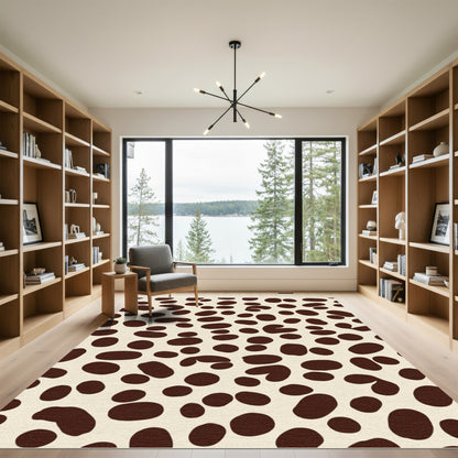 Brown Spot Cream Organic Field Rug