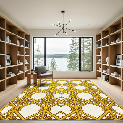 Gilded Gothic Lattice Ivy Embellishment Rug