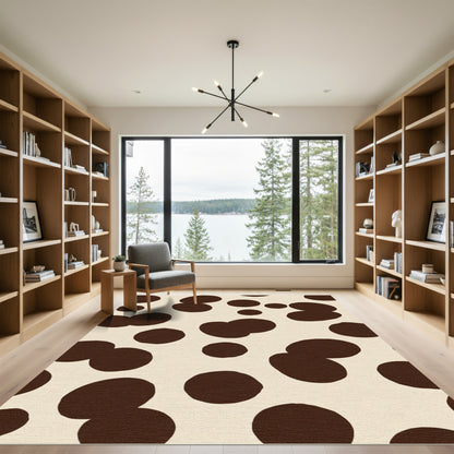 Brown Cream Irregular Spot Rug