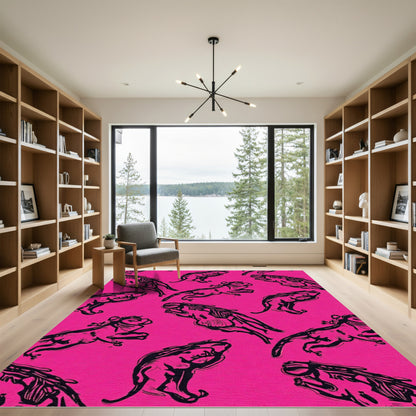 Whimsical Frogs In Motion Rug