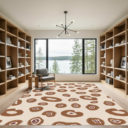 Brown Tan Spots Scatter Rug