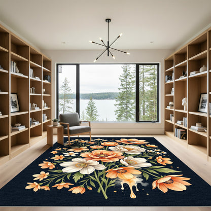 Peach Blossom Garden Arrangement Rug