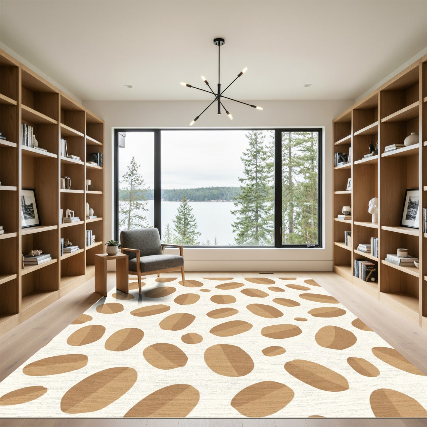 Brown Oval Scatter Rug