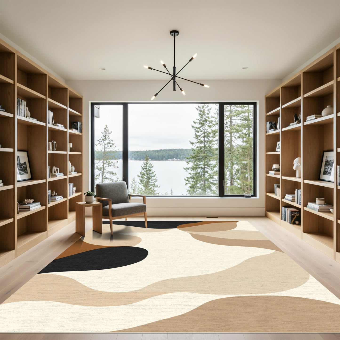 Earthy Organic Flow Abstract Rug