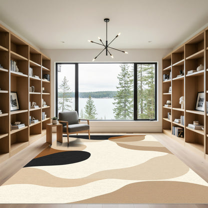 Earthy Organic Flow Abstract Rug