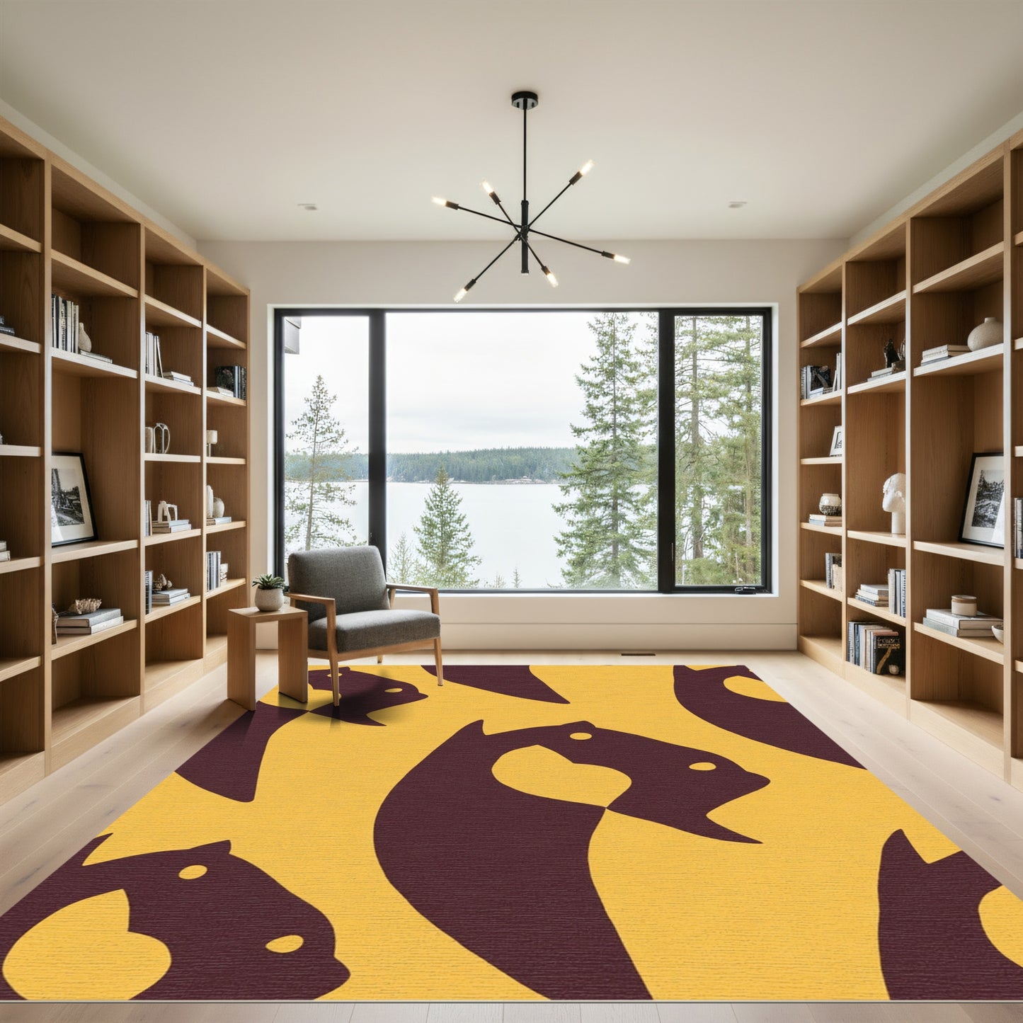 Bold Marigold Horse Abstract Rug