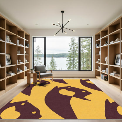 Bold Marigold Horse Abstract Rug