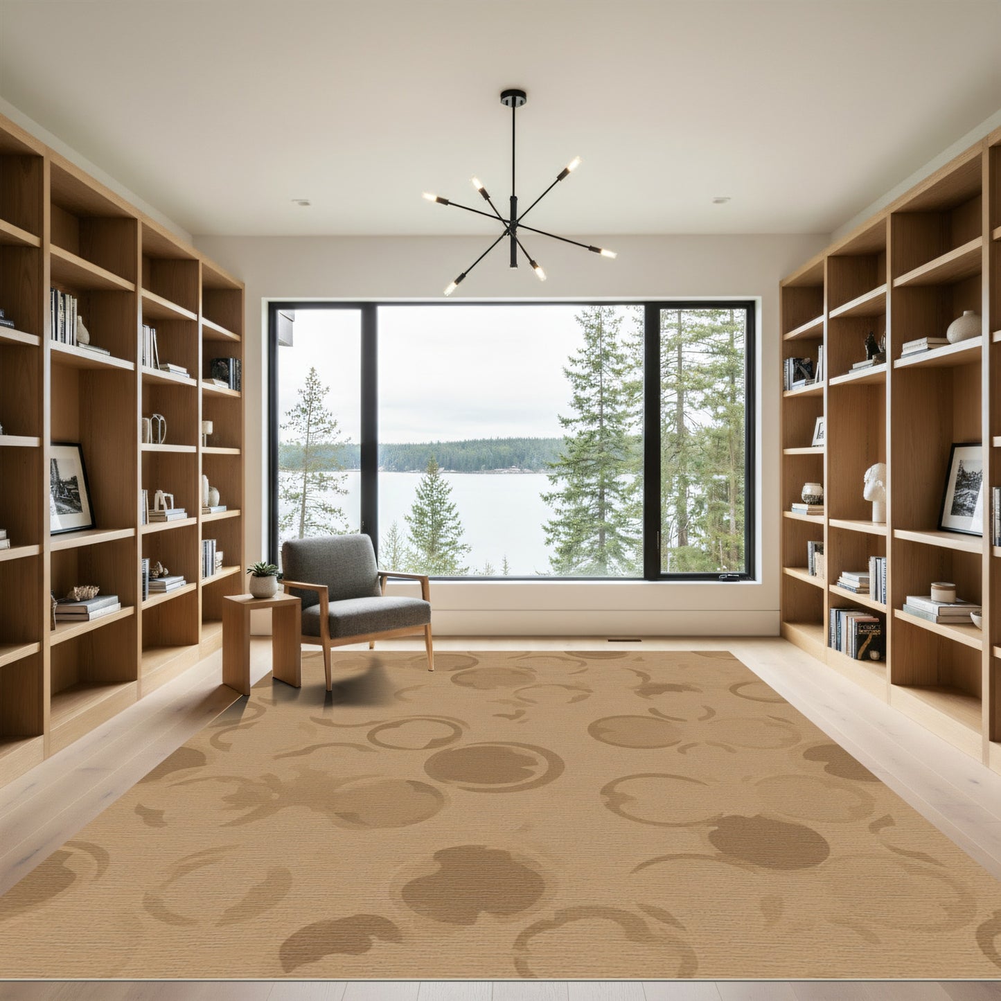Earthy Tones Scattered Circles Rug