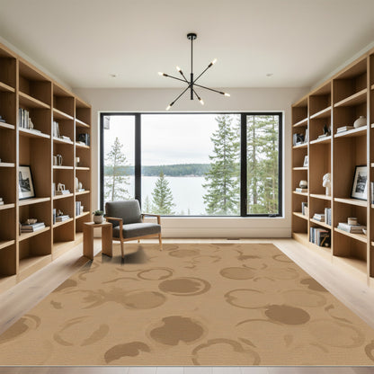 Earthy Tones Scattered Circles Rug
