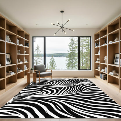 Stripe Zebra Wildlife Art Rug