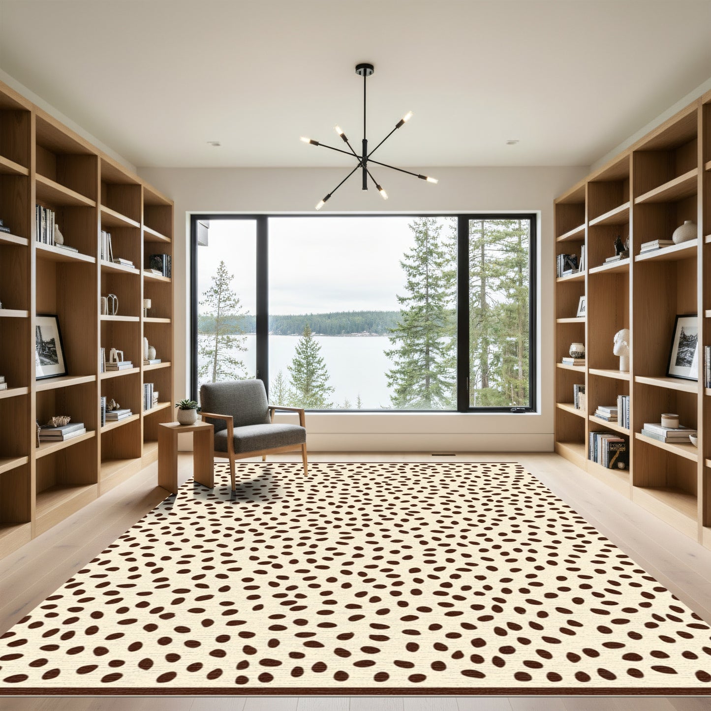 Creamy White Speckled Organic Rug