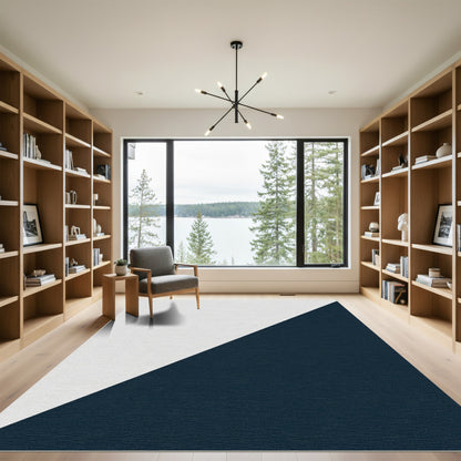 Minimalist Two Tone Diagonal Rug