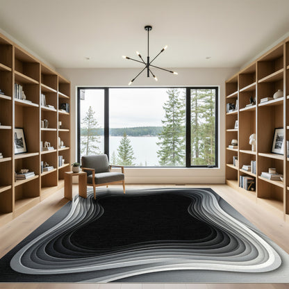 Monochromatic Gradient Layered Waves Rug