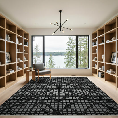 Dark Geometric Lattice Abstract Rug