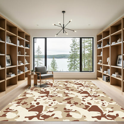 Desert Camouflage Patchwork Blocks Rug
