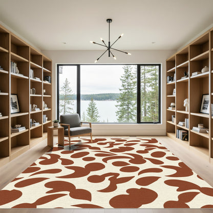 Abstract Sienna Organic Blobs Rug