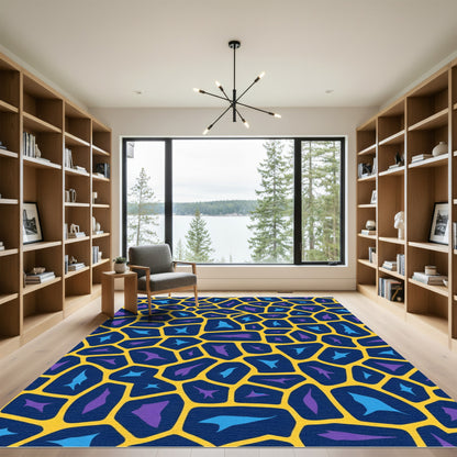 Bold Geometric Animal Skin Rug