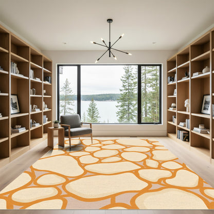 Boulder Cluster Organic Pebble Rug
