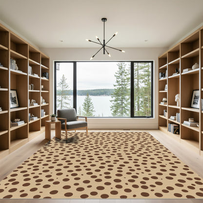 Brown Dot Speckle Throw Rug