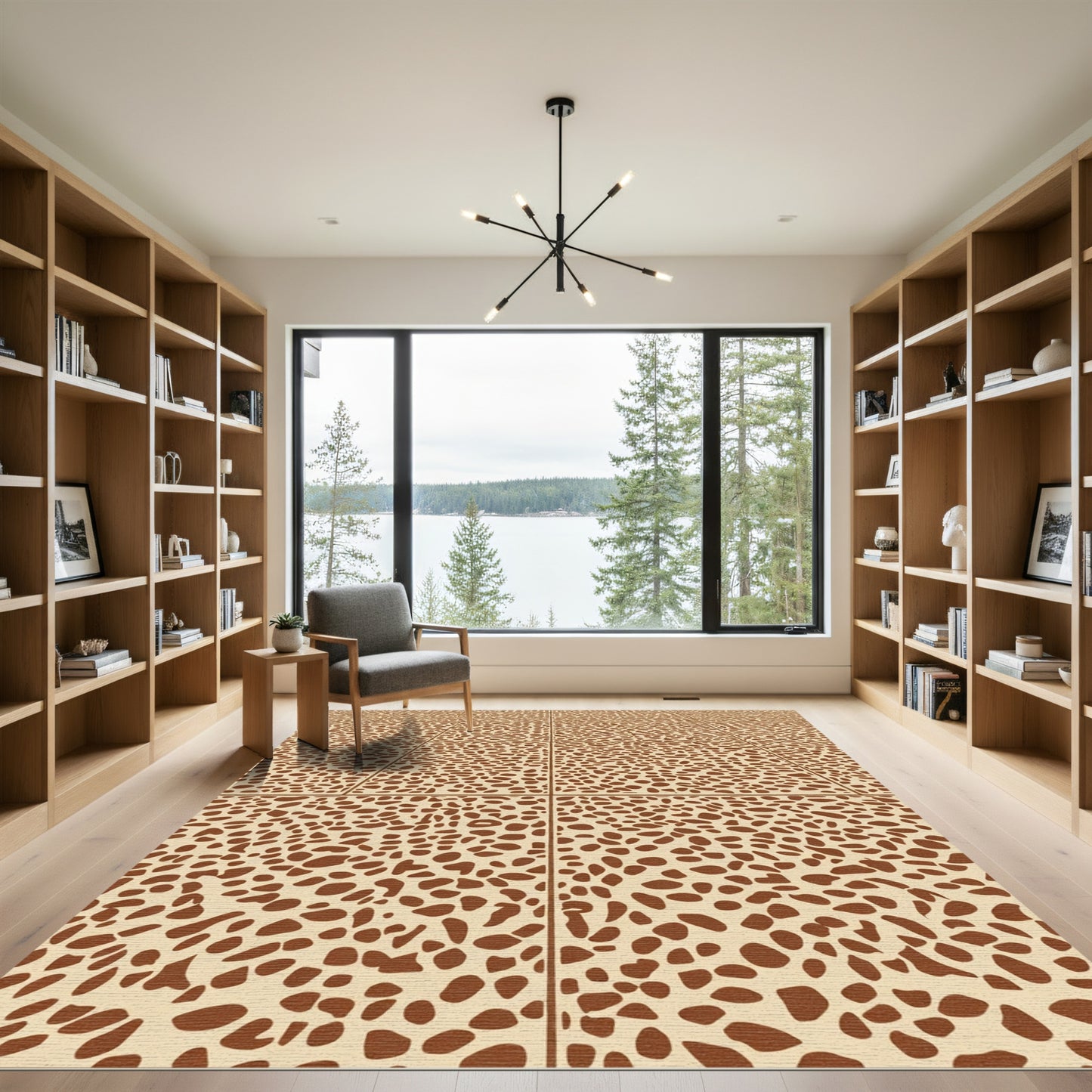 Beige Brown Organic Dapple Rug
