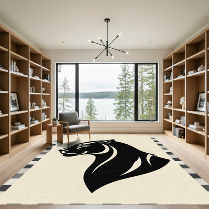 Black Panther Profile Graphic Rug