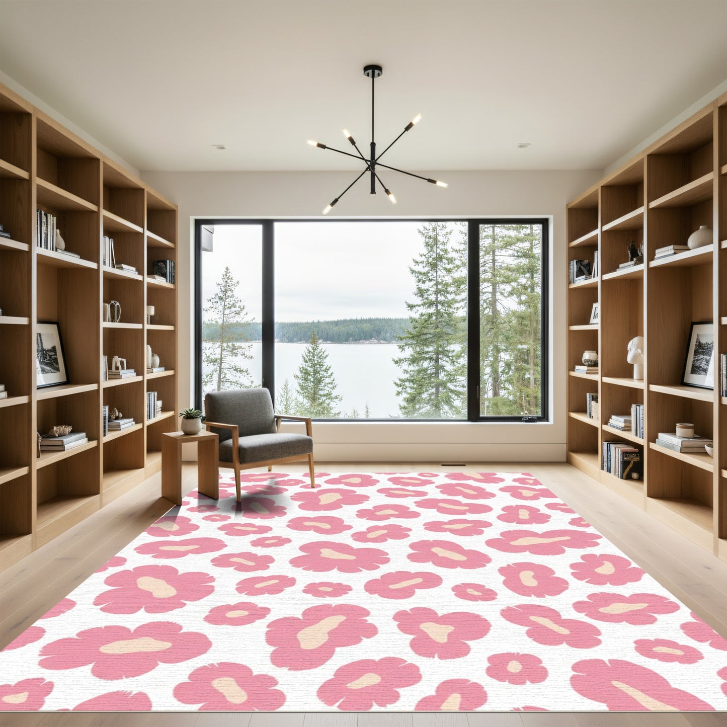 Pink Blush Leopard Spot Repeat Rug