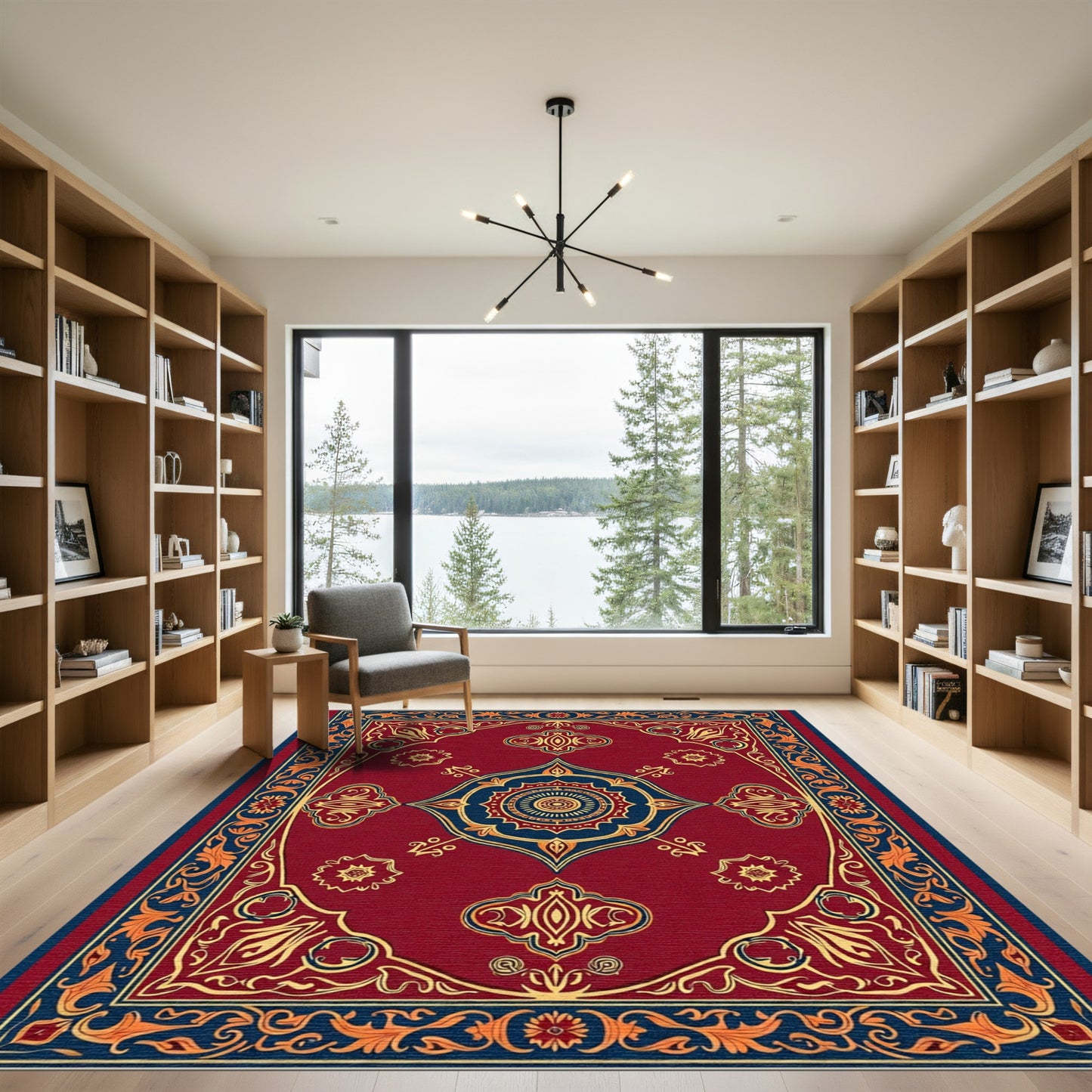 Crimson Royal Medallion Arabesque Rug