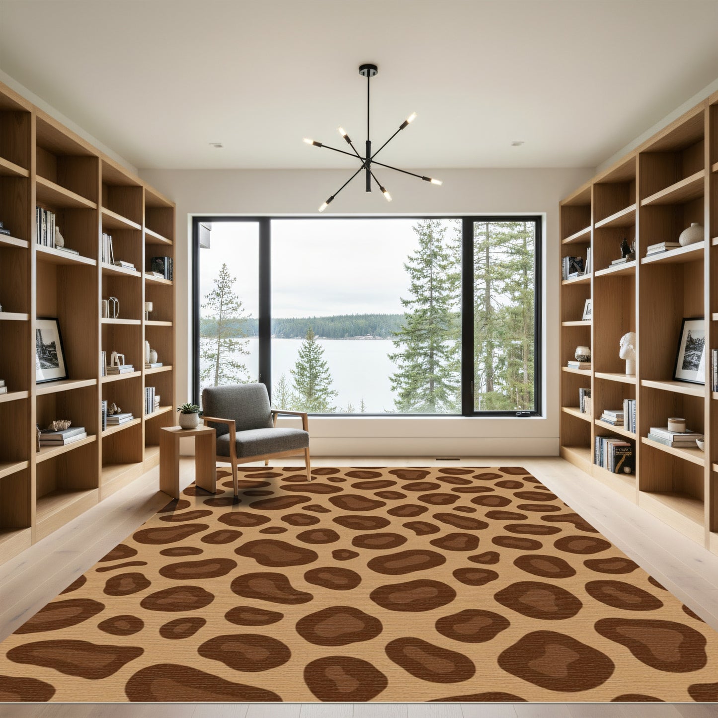 Brown Leopard Spot Organic Rag Rug