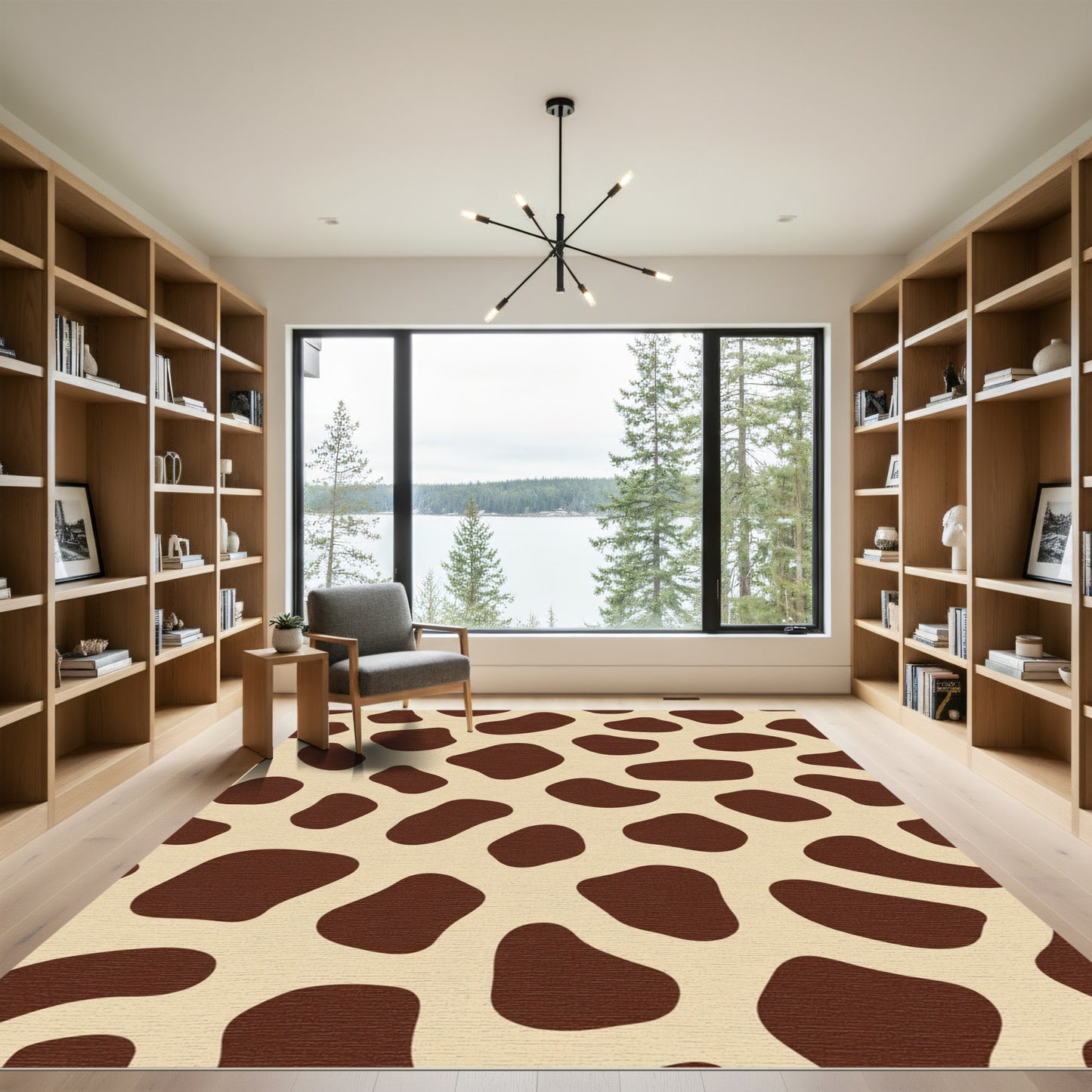 Brown Animal Print Spots Rug