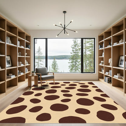 Caramel Brown Irregular Spots Rug