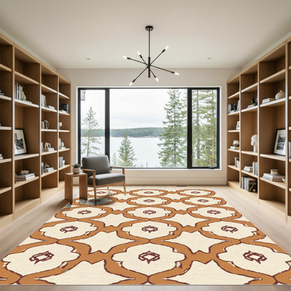 Amber Lattice Quatrefoil Medallion Rug