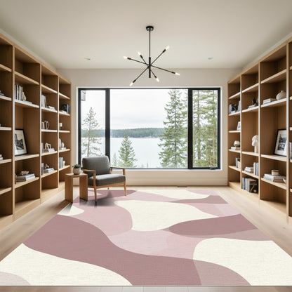 Soft Blush Organic Wave Rug