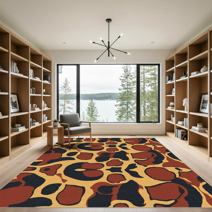 Contemporary Cheetah Spot Animal Print Rug