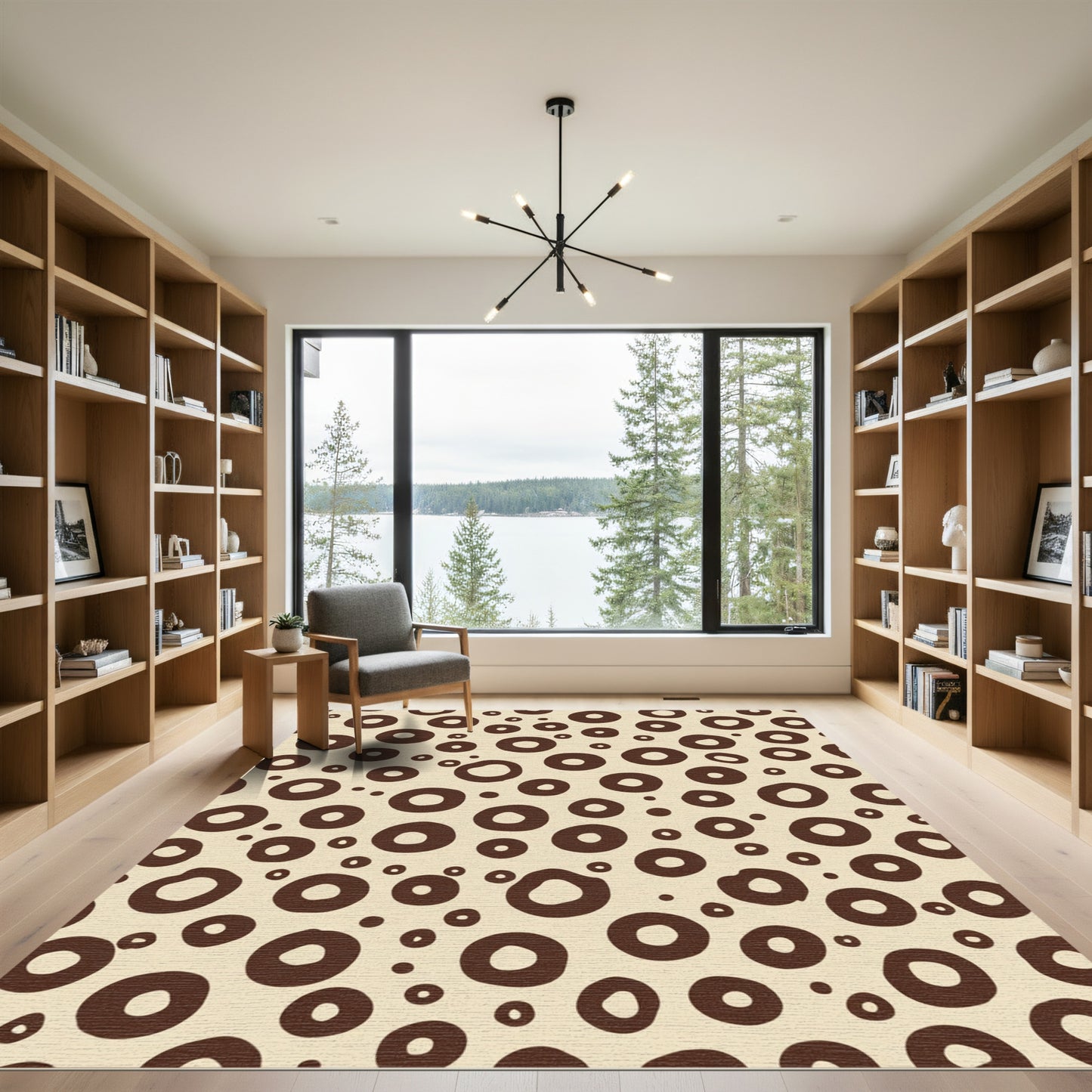 Brown Circles Rug