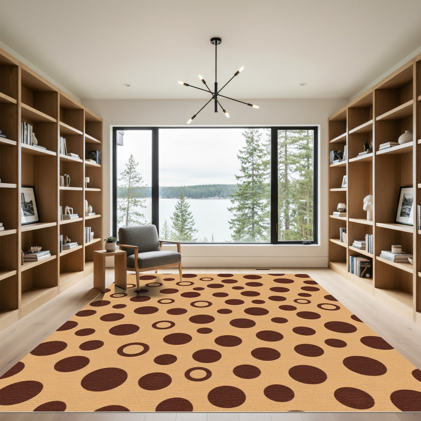 Umbrella Spots Concentric Circles Rug