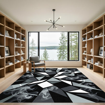 Monochromatic Smoke Geometric Fragment Rug