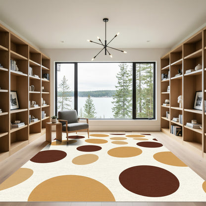 Earthy Oval Spots Scatter Rug