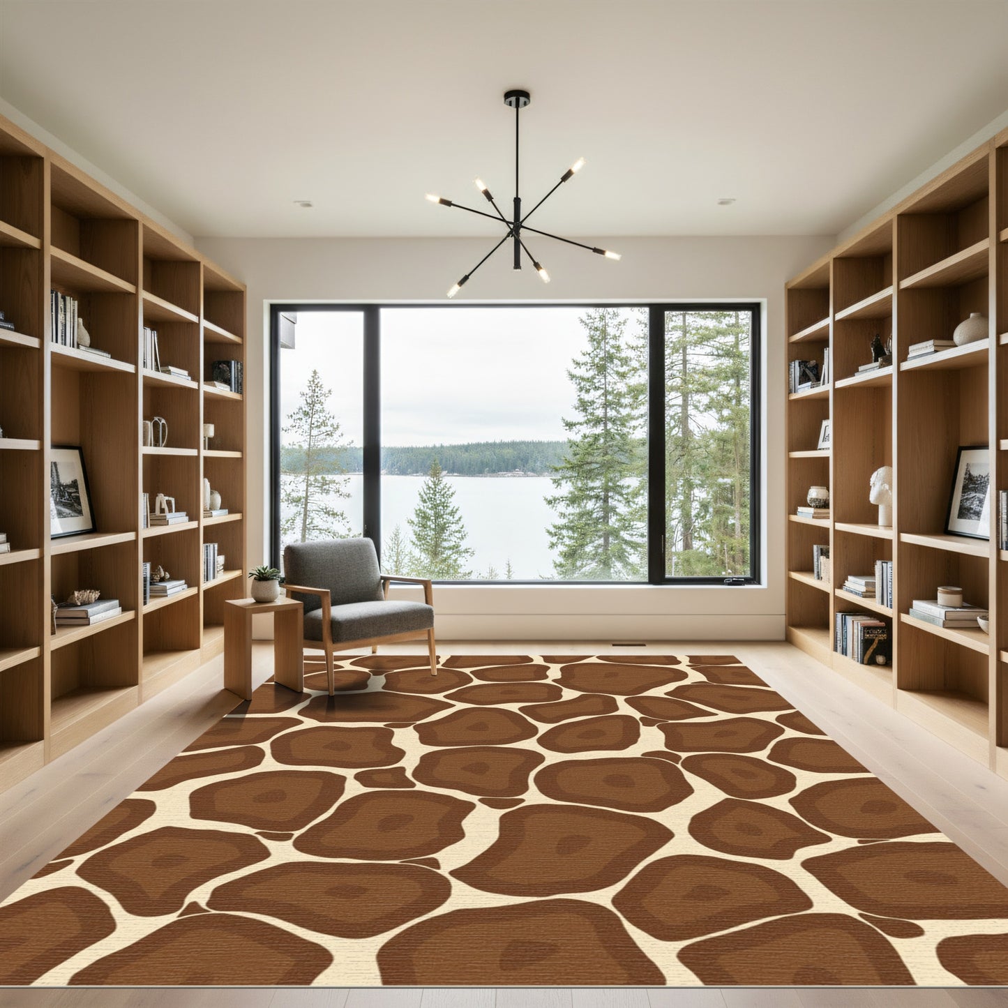 Brown Animal Safari Spots Rug