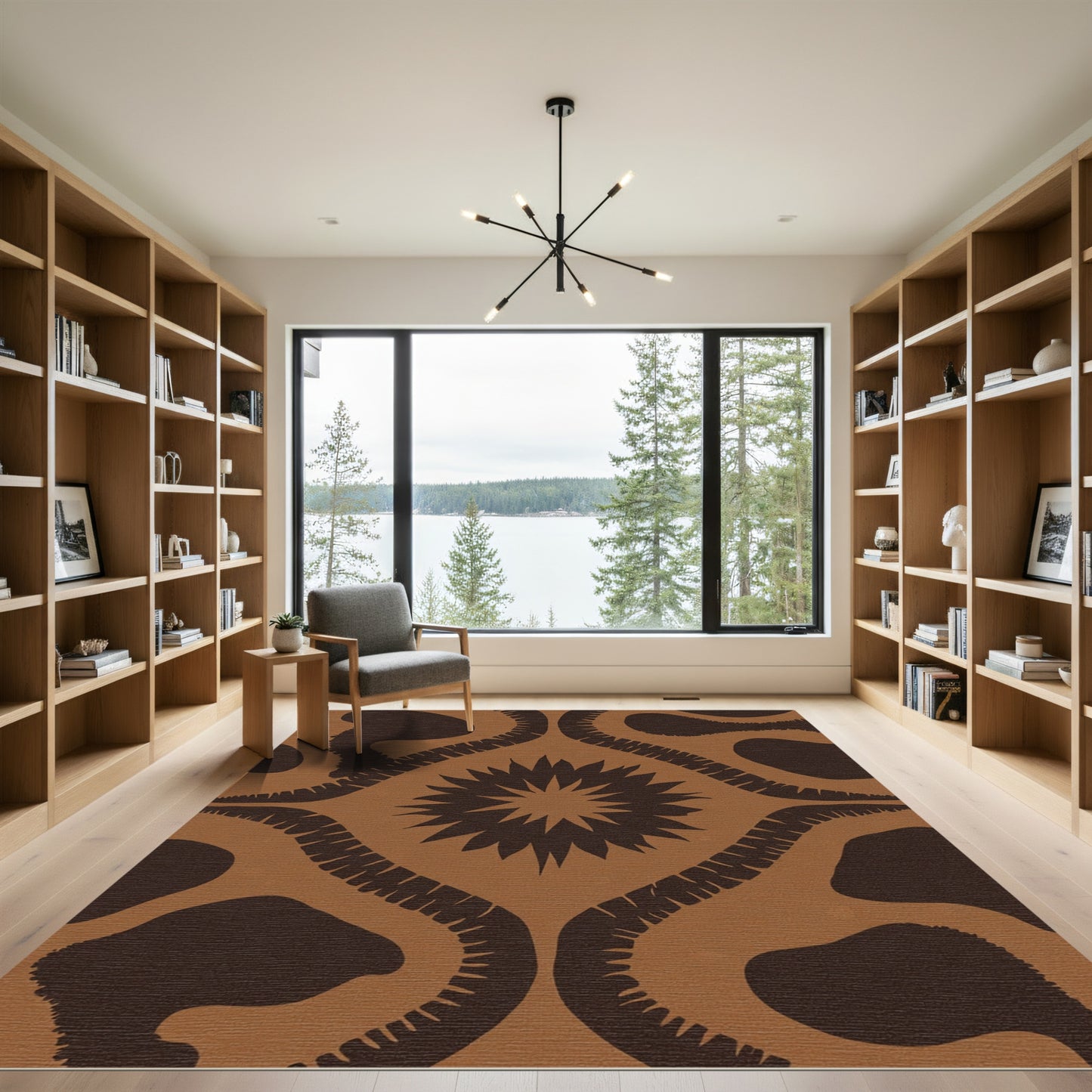 Earth Toned Starburst Medallion Rug