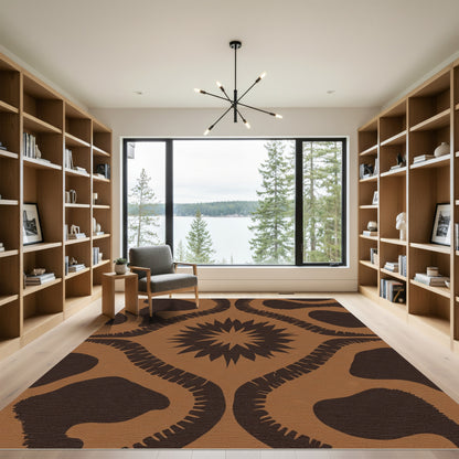Earth Toned Starburst Medallion Rug