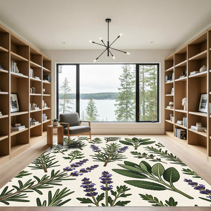 Herbal Garden Collection Lavender Sage Rug