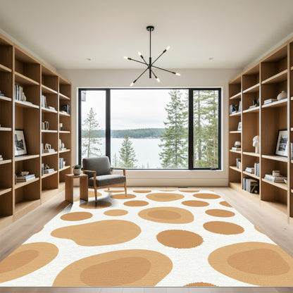 Caramel Spots Blob Arrangement Rug