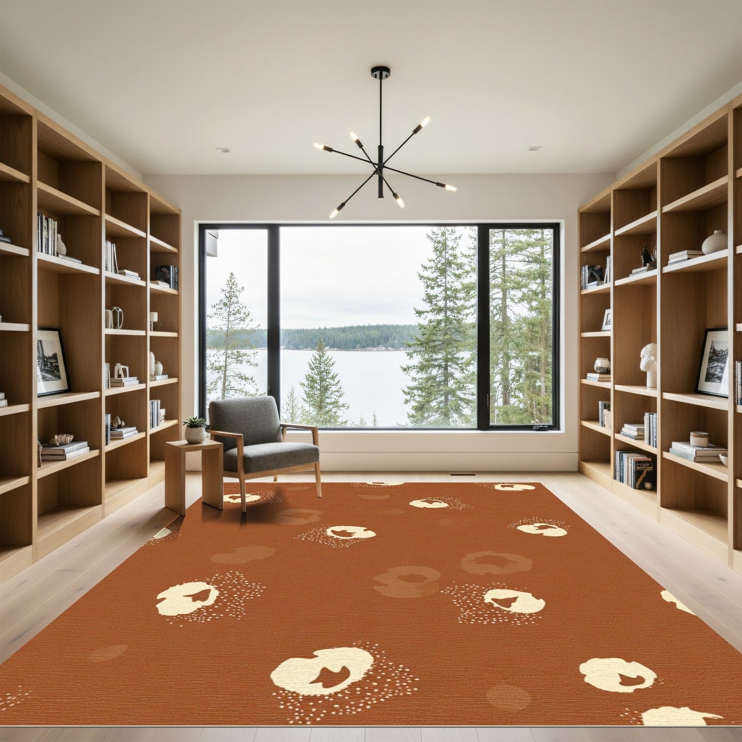 Amber Abstract Organic Spot Rug
