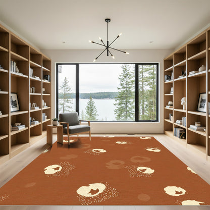 Amber Abstract Organic Spot Rug