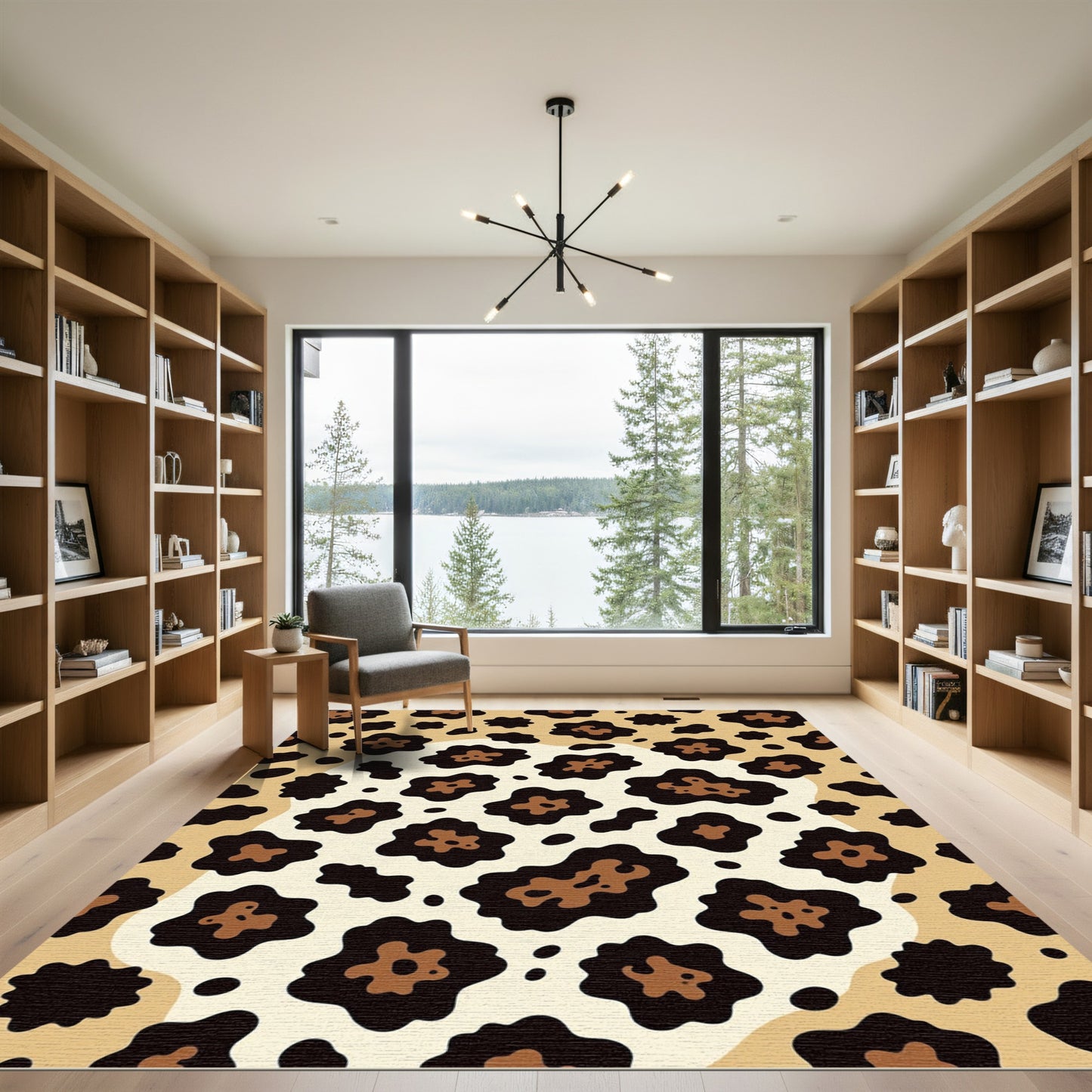 Bold Leopard Print Spots Rug